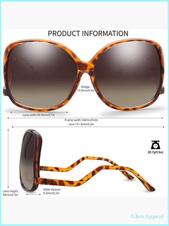 Oversized Cat Eye Sunglasses with UV Protection, Gift Box main image 6